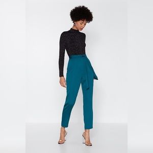 NASTYGAL belted ankle pants